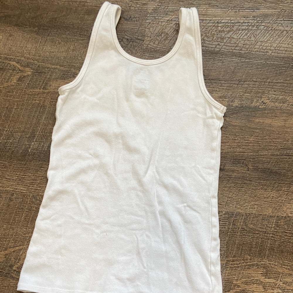 George Cream Ribbed Tank Top - Picture 3 of 3